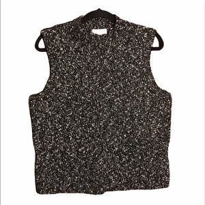 First issue Liz Claiborne black speckled sweater Large